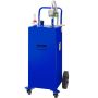 30 gallon fuel tank with pump and wheels, blue
