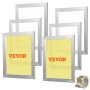 Screen printing set with frame, 40.6x50.8 cm, 110 meshes, 6 pcs.