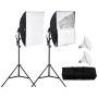 Softbox apgaismojuma komplekts, 60x60 cm, 30 W, LED, regulējams statīvs
