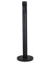 Outdoor cylindrical cigarette butt container, black, weatherproof