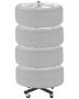 Tērauda riepu statīvs ar riteņiem, 4 riepām līdz 225 mm, mobils