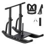 Steel weight sled with adjustable handle, black, for training