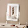 Cosmetic LED mirror with lighting, 5x magnification, white, 16x12 cm