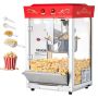 Commercial popcorn maker, 800 W, 0.2 kg, red, stainless steel