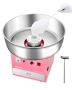 Electric cotton candy maker 1000 W with stainless steel bowl, pink