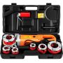 Electric pipe threader 2300 W with 6 dies 1.27-5.1 cm