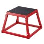 Plyometric steel jump box, 12 inches, red