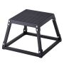 Plyometric jump box, steel, 12 inches, black
