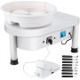 Electric pottery shaping wheel 25 cm, 280 W with pedal and tools