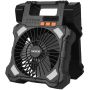 Uzlādējams 20 000 mAh saules ventilators ar LED gaismu, 20 cm, bezvadu, USB