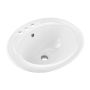 Recessed oval white ceramic bathroom sink 485x425 mm