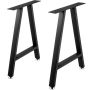 Metal A-shaped table legs, 28x17.7 inches, with polyurethane coating, 2 pcs.
