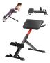 Roman Hyperextension Bench, Adjustable, Foldable, 250 lbs, Multifunctional Home Gym Equipment