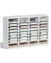 Wooden literature organizer mailbox, 36 compartments, white