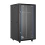 22U network cabinet with lockable glass doors, 600 mm deep