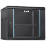 9U wall-mounted server cabinet, 60x45x50 cm, lockable glass doors
