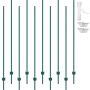 7 ft. metal fence posts, green, 10 pcs. (U-shaped)