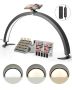 Arc LED table lamp for nail technicians with phone holder, 40 W, adjustable brightness and color temperature