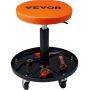 Mechanic's pneumatic height-adjustable garage chair, black-orange