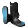 Men's rubber work boots with steel toe, non-slip, waterproof, size 10