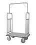 Hotel Luggage Cart, 1200 lbs, Stainless Steel, Silver, 8 Inch Wheels