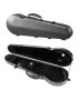 Full size 4/4 black violin case with hygrometer and shoulder straps