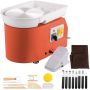 Ceramic wheel 27.9 cm 350W with adjustable speed and accessories, orange