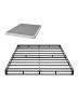 Spring metal double bed frame with washable fabric, 79x149 cm, 10 cm base
