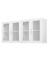 Wall-mounted laundry cabinet, 2-tier, white, 12x24x24 inches, set of 2