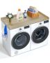 Wooden washer-dryer countertop 54x27" oak, waterproof