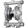Pneumatic PTFE diaphragm pump, stainless steel housing, 11.36 l/min