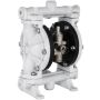 Pneumatic double diaphragm PTFE pump, polypropylene housing, 9.46 l/min