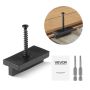 500 pcs. concealed decking fasteners for composite boards, black, for 5.5 mm gaps