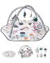 Baby play mat with 6 sensory toys, 42x42 cm, soft