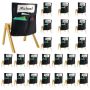 Chair pockets for children, 24 pcs., 14x15 inches, black