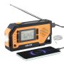 Emergency solar-powered weather radio with SOS and flashlight, USB charging, 2000 mah