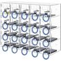 Mobile phone storage cabinet, 20 slots, acrylic, clear, with door locks