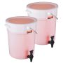 Beverage dispensers with tap and lid, 5 gallons, 2 pcs.