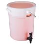 Beverage dispenser with tap, 5 gallon, plastic