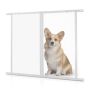 RV door guard 800x724 mm, aluminum grille, white
