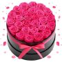 Eternal flowers – 27 preserved red roses in a box, gift for women