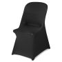 Black stretch chair covers, 30 pcs., polyester, spandex, up to 33.86 inches.