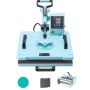 Heat press 12x15 inch, 5in1 heat transfer, green