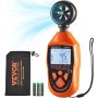 Rokas digitālais anemometrs ar LED displeju, vēja ātruma un temperatūras mērīšanai