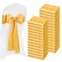 Satin chair sash ribbons, 7x108 inches, gold, 100 pcs.