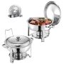 Buffet set with pans, stainless steel, 5 L, silver