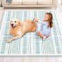 Детский игровой коврик из 6 частей из ЭВА-пены, 24"x24", светло-серый.