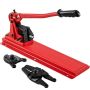 Benchtop wire rope crimping tool for 1/16-1/2 inch aluminum and copper ferrules