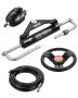 150HP Hydraulic Outboard Steering Kit, Marine Steering System, 13.5 Inch Steering Wheel, Pump, Cylinder, Hoses for 26ft Boat