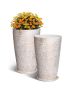 2-Tier Outdoor Stone Finish Planter Set, 21"
